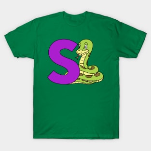 Letter S with Snake T-Shirt